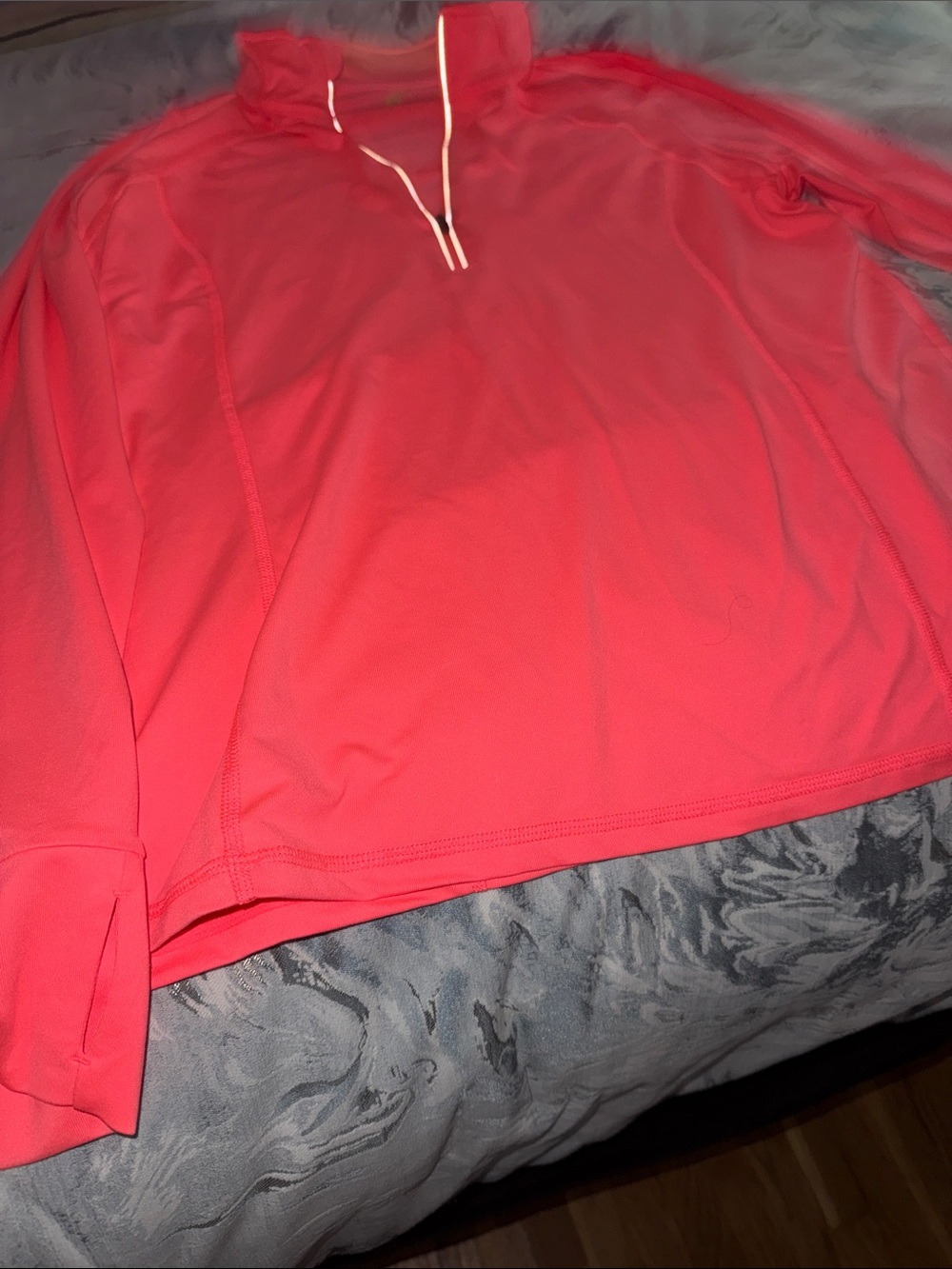 Xersion Women's Long-Sleeve Rash Guard in Coral Pink